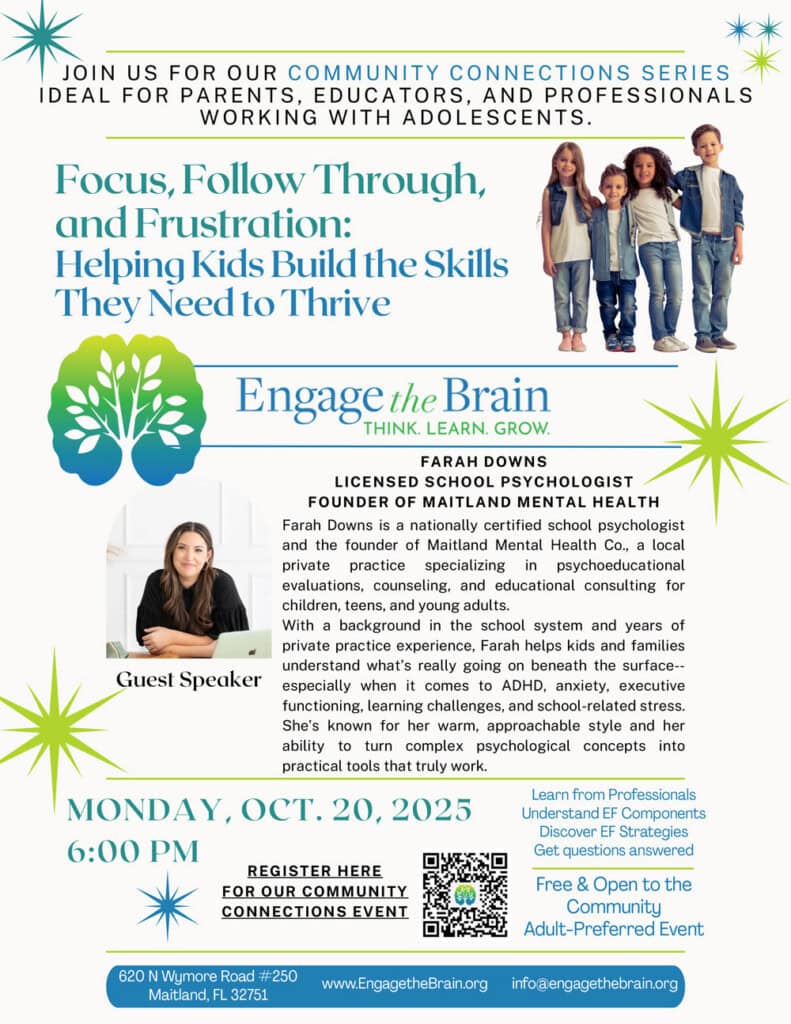 Flyer for Engage the Brain Workshop