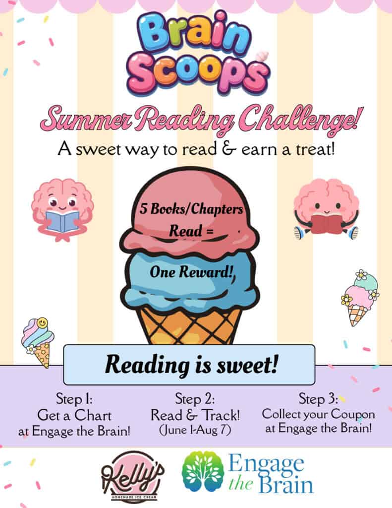 Summer reading challenge flyer
